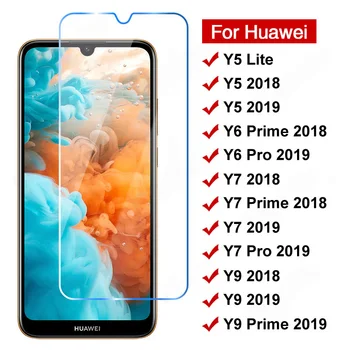 1-4 Бр. HD Прозрачно Закалено Стъкло За Huawei Y5 Y6 У 7 Y9 Prime 2018 2019 Защитно Фолио За екрана Huawei Y5 Lite Y5 6 7 9 Pro