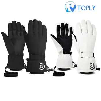 1 чифт мъжки мразоустойчив ръкавици, водоустойчиви топли ръкавици за сензорен екран, дишащи за каране на сноуборд, шейни.
