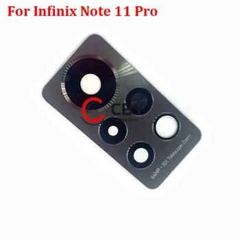 10 бр. Стъклен капак на обектива на задната камера за Infinix Note 11 Pro X697 с оригинален стикер, цвят в обемно изражение надделява