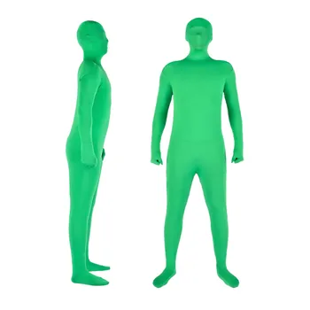 160/170/180 см за заснемането на цялото тяло, хром, зелен костюм унисекс, зелено боди за възрастни, еластичен костюм за cosplay на видеофестивале