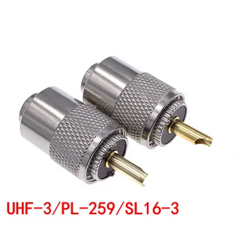1БР UHF-3 PL-259 обжимная RG58/RG142 RF линия SL16 обжимное връзка UHF комплект от три части RF корона