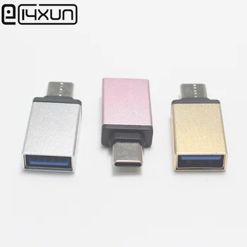 1бр мъжки T-тип на конектора USB 2.0 конектор OTG Адаптер за автомобилна аудио адаптер U-диск Автомобилен MP3-телефон
