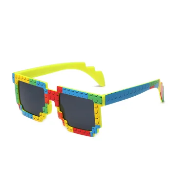 1БР Преливащи Пикселова Мозаечни Слънчеви Очила С UV400 защита от Модни Мъжки И Дамски Очила За Риболов
