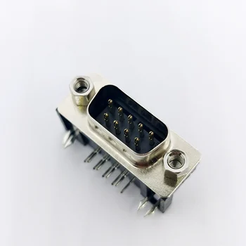 1бр Черно DR9 с 90-градусова извита игла Штекерный конектор RS232 Сериен порт Конектор 9Pin DR9T