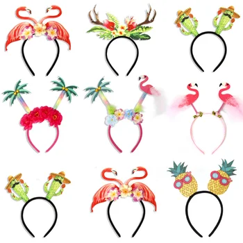 2 бр./превръзка от неопрен за коса с фламинго, идеален за хавайски тематични партита или лятна почивка на плажа, колела за жени