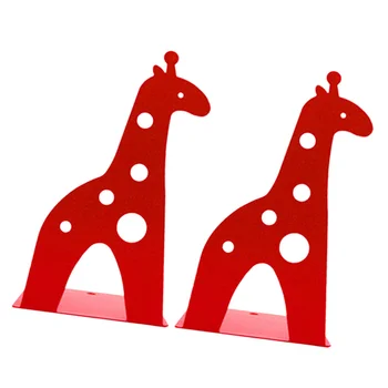 2 бр. Тежкотоварни bookend Жираф, настолен органайзер за книги, декоративни метални bookends Жираф за библиотечка
