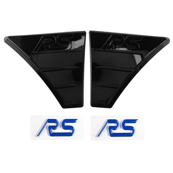 2 ЕЛЕМЕНТА -RS Стил Ярко-Черно Странично Крило, Решетка на Въздушния Поток, за Довършителни работи на Всмукателния отвор За Автомобили Ford Focus MK2 Style