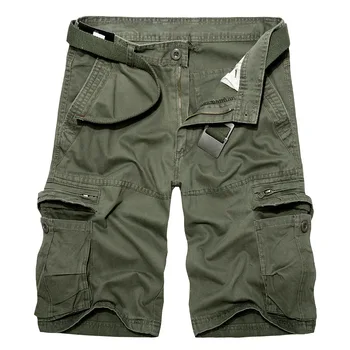 2023 Мъжки Военни Панталони-Карго Летни Армейските Зелени Памучни Панталони Мъжки Свободни Панталони С Много Джобове Homme Ежедневни Панталони-Бермуди 40