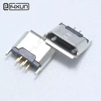 5шт Micro USB 5PIN Гнездовой конектор 3 + 2 преки контакт за свързване на интерфейс за предаване на данни за мобилен телефон резервни Части за ремонт на собствените си ръце