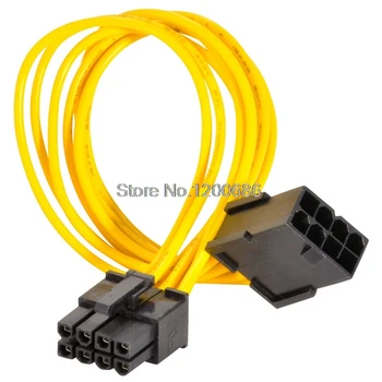 8-инчов 20 см 18 AWG 8-пинов теглене на кабели PCI Express, удължителен кабел за захранване PCI-E за видео карта