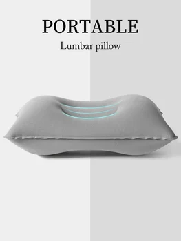 Almohada de aire inflable plegable portÃ¡тил para viajes al aire libre, camilla de cuello de PVC para dormir y acampar, respaldo