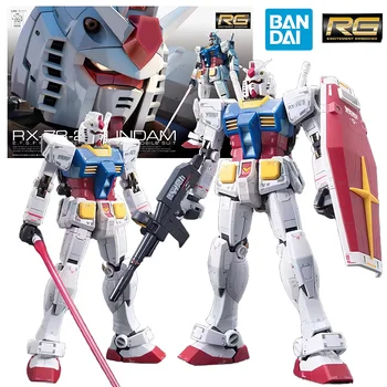 Bandai RG RX-78-2 Gundam 1/144/14 см Оригинална Фигурка на Героя Gundam Model Kit Съберат Играчка за Събиране на Подаръци За Рожден Ден