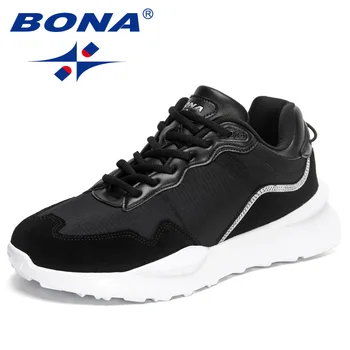 BONA 2024 Нова дизайнерска ежедневни обувки, дишаща обувки, дамски обувки на платформа с шнур, женски маратонки за почивка