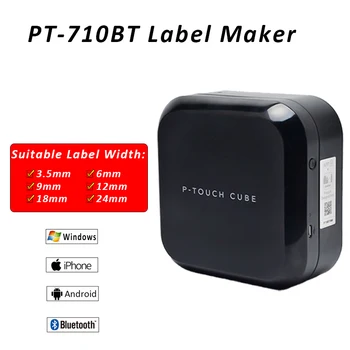 Brother PT-710BT PT-P710BT Обновяване на принтера за етикети P-touch Cube PT-P300BT Bluetooth за tze 6/9/12/18/24 мм tze 231 241 251TAPE