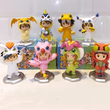 Digimon Adventure Q Версия на Кукла Мистерия Лъки Box PVC Статуетка Аниме Фигурка Модел Колекция Бижута Кукла Играчка на Слепите Кутия с Подаръци