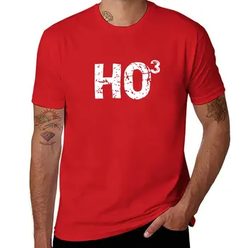 HO3 HO 3 ХО Дядо Коледа в куба весела Коледа, бяла / червена тениска за момчета, риза с домашен любимец принтом, графични тениски, спортни ризи за мъже