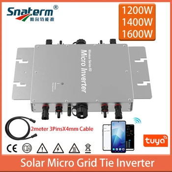 WVC 1600W 1400W MPPT Solar PV Grid Равенство Smart Micro Инвертор DC22V-60V до AC110V-230V 50HZ / 60HZ Мобилно приложение за дистанционно наблюдение