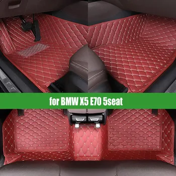 Автомобилни Постелки CRLCRT за BMW X5 E70 5seat 2008-2013 по Поръчка 5 N Автоматично Накладки За Краката Автомобилни Килими и аксесоари за интериора