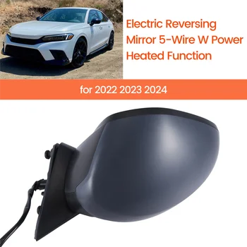 Автомобилно Електрическо Огледало за обратно виждане В Събирането за Honda Civic 2022 2023 Огледало за обратно виждане 5-Кабелна С Функция Подгряване Мощност Ляво