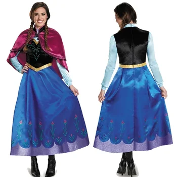 Аниме Принцеса Ана Cosplay Костюм за възрастни Облекло Снежна Елза Страхотни вечерни рокли за жени Костюми за Хелоуин 2023