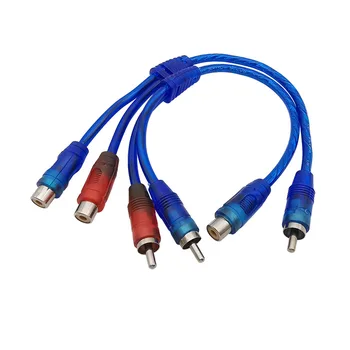 Включете / изход RCA от 1 бр до 2 штекеров /контакти RCA Y-образен кабел-ръководство