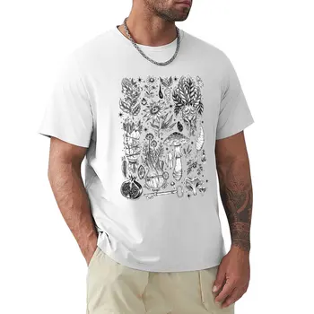 Гербарийная тениска, тениски, блуза за момчета, бяла обикновена тениска за мъже