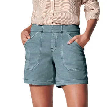 Дамски къси панталони за туризъм в обичайния костюм с джоб, летни ежедневни спортни къси панталони