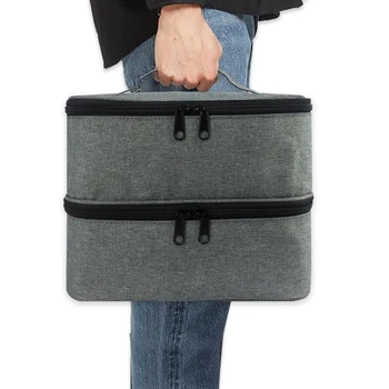 Двупластова чанта за лак за нокти в Козметичен Преносим Калъф За съхранение Ръчен Контейнер за пренасяне начинаещи, Начало Органайзер