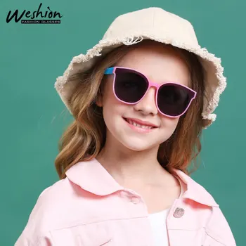 Детски Слънчеви Очила Cat Eye За Момичета, Поляризирани Очила В Гъвкава Рамка За момичета, Прекрасни Детски Очила За 2-8 Години Със Защита От UV400