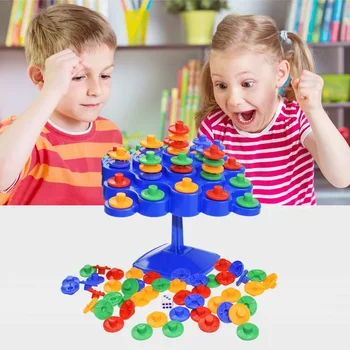 Дърво на баланс в Началото на играта, Укладывающие блокове, Строителни блокове, бяла Дъска-пъзел игра за баланс, Монтаж на Тухли, Развитие на играчка за деца и възрастни