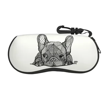Защитната обвивка за очила за кученца френски булдог, модерен калъф за слънчеви очила, френски калъф за очила