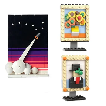 Звездата на Космическа Ракета Голямата Мечка Строителни блокове Комплекти Тухли Артистичен Дизайн Модели играчки MOC Образование на децата Подаръци за момчета