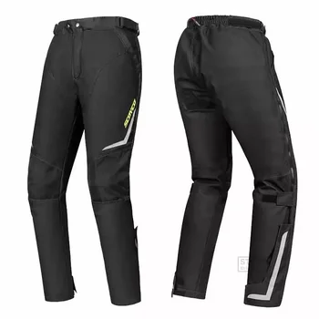 Зимни мъжки мотоциклетни панталони SCOYCO, быстроизнашивающиеся мотобрюки за мъже, мотокрос, Топла подплата до коляното, Ветрозащитный