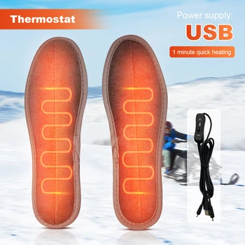 Зимни спортове на открито Нагревательная стелка Постоянна температура Електрически стелки с топъл Мек термообувь с пръсти за каране на ски на открито