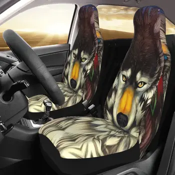 Калъф За столче за кола Wolf С индивидуален Печат Гъвкав Преден Протектор Аксесоари Комплект с Възглавници