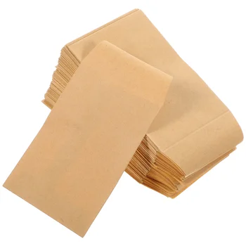 Кафяви малки пликове от Крафт-хартия, пликове за подарък карти за съхранение на малки предмети, 10-см подарък карта за монети от крафт-хартия