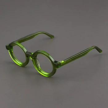 Класическа ацетатная реколта луксозна кръгла рамки за очила, стил на открито, Мъжки и женски Индивидуални рамки за очила, високо качество
