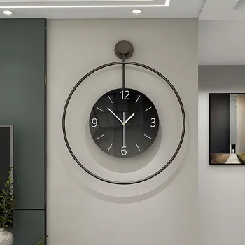 Кръгли дигитални стенни часовници, Дизайнерски Корейски Стилен декор Стенни часовници Модерна естетика Relogio De Parede Декорация за хол