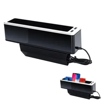 Кутия За Съхранение на Пропуски В Автокреслах Добавъчни Пропуски В Автокреслах Кутия За Съхранение С USB Порта За Зареждане на Многофункционален Държач За Улов на Седалки Caddy