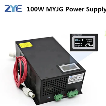 Лазерен източник на захранване zye мощност 100 W MYJG-100W 110/220 В с дисплей за машина за рязане на тръби Co2-лазер