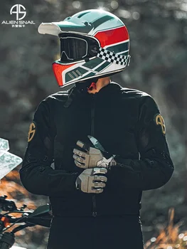 Марка Alien Snail Racing Suit Годишният дишаща костюм за езда на мотоциклет със защита от падане за мъже и жени, рыцарское екипировка