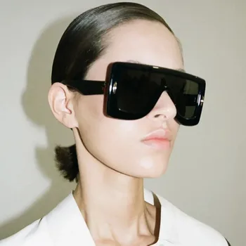 Маркови дизайнерски дамски/мъжки луксозни очила 2024 г., женски супер големи модни готини ретро очила Gafas De Sol