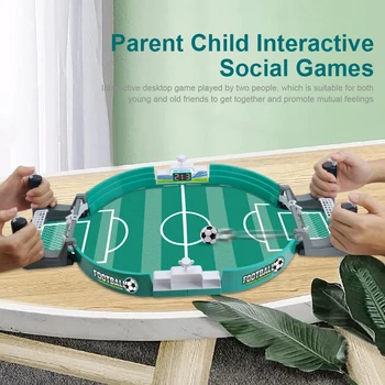 Мини-интерактивен футболен мач Пластмасова Маса със състезателни футболни игри Преносими игри в реално футболно игрище за детски рожден играчки