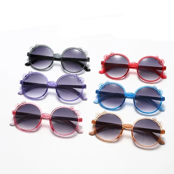 Модни детски многоцветни слънчеви очила, кръгли светлоотразителни очила, очила за деца UV400