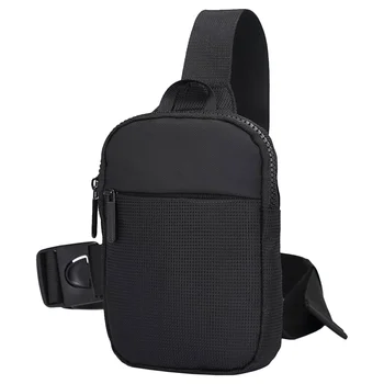 Модни нишевая нагрудная чанта, персонални ежедневни японската мъжка чанта през рамо, лесна, проста, черна