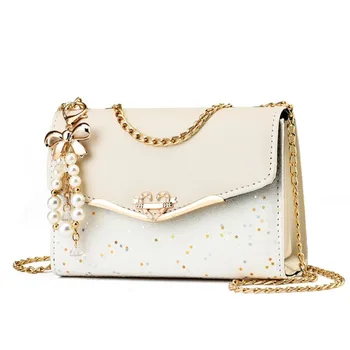 Модни текстурирани дамска чанта, трендови универсални чанти през рамо от изкуствена кожа за жени, луксозна чанта-месинджър с пайети и катарама
