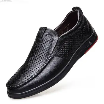Мъжки ежедневни обувки, Марка мъжки обувки, Маратонки на равна подметка, Удобни Дишащи обувки за отдих на открито от микрофибър AA70