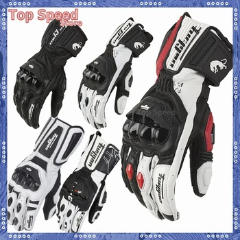 Мъжки мотоциклетни ръкавици от естествена кожа AFS6 AFS10 AFS18, защитни ръкавици за мотокрос, Дишащи Предпазни ръкавици за мотоциклети