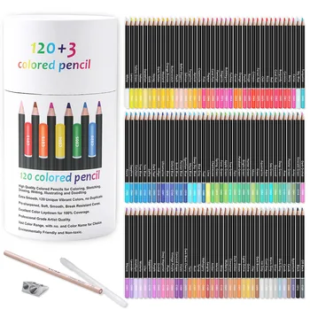 Нов 120-Цветен Професионален Набор От Цветни Моливи Маслянистого Цвят Лидице Скоростна Цветен Молив За Рисуване Lapices De Colores Ученически Пособия Художник