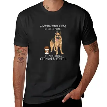 Нова тениска с надпис German Shepherd Mom and Beer Funny dog подарък, потници в големи размери и с къс ръкав, великолепна тениска, тениски за мъже, опаковка